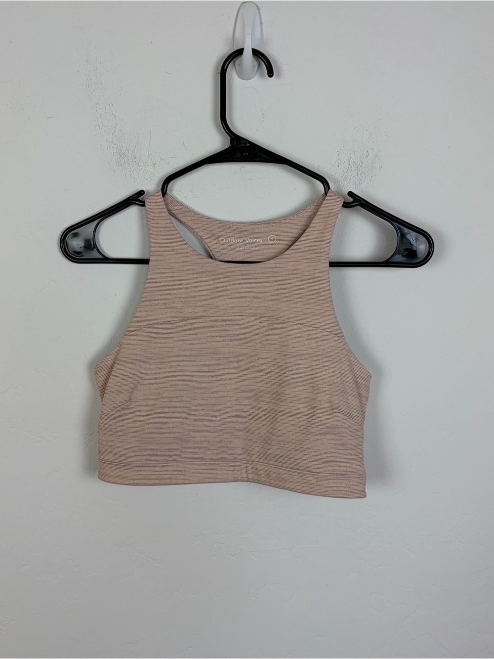 Outdoor Voices High Neck Sports Bra in Pink